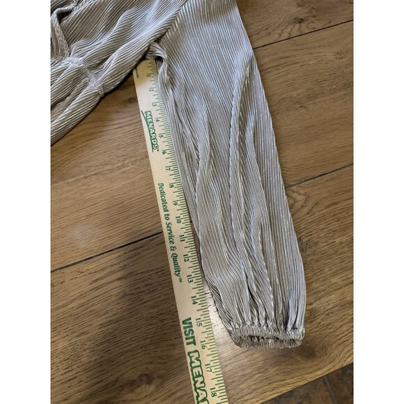 Baltic Born Venus Long Sleeve Pleated Maxi Dress In Gold Women’s Size Large - Picture 7 of 11